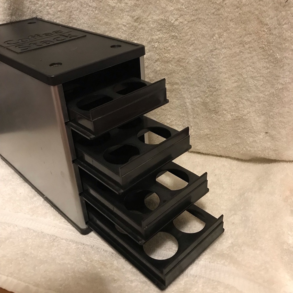 COFFEE STACK K-Cup Holder ~ 40 K-Cups • Black and Silver - Picture 5 of 8
